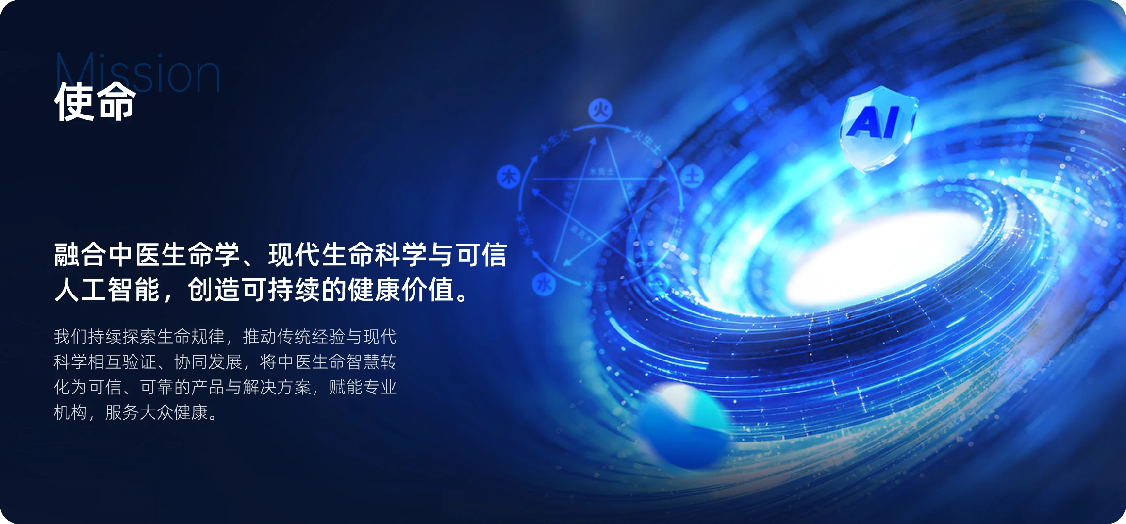 素灵智医使命、愿景与价值观